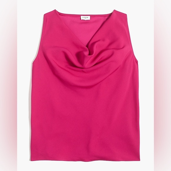 J. Crew Sleeveless cowlneck top in fuchsia size XS - Picture 2 of 9